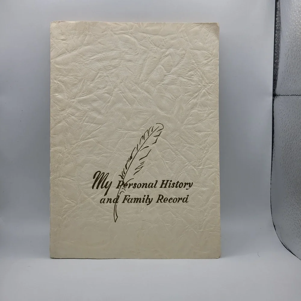 My Personal History and‎ Family Record 1950 Copyright Vintage Genealogy Book